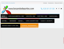 Tablet Screenshot of lanzarotedeportes.com
